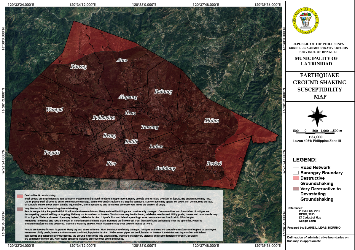 Earthquake Earthquake Ground Shaking Susceptibility Map