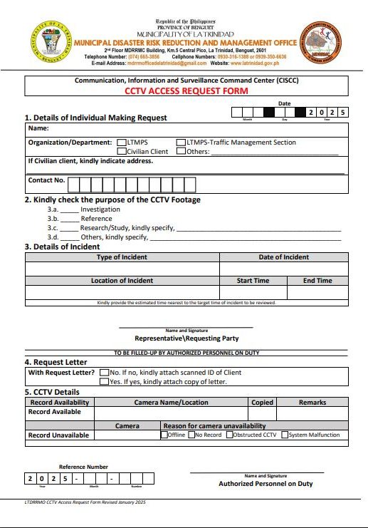 Form 5 - CCTV Access Request Form